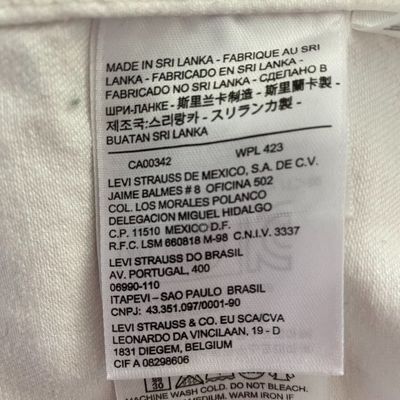 LEVI STRAUSS WOMEN WHITE DENIM VEST COTTON SIZE L - Picture 5 of 6